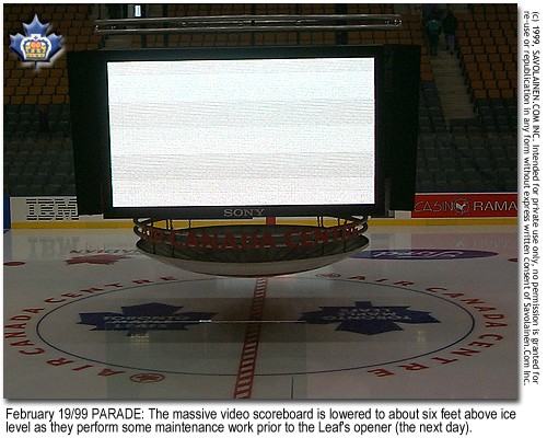Air Canada Centre: Video scoreboard lowered