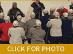 Maple Leafs at practice on MLG ice before parade