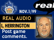 Nov. 1/99 - Larry Herrington postgame