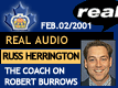 Feb. 2/01: Russ Herrington shares thoughts on Robert Burrows