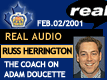 Feb. 2/01: Russ Herrington shares thoughts on Adam Doucette