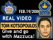 Feb. 19/2000: Tom Kotsopoulos works the give and go with Rob Mazzuca, wrist shot to the roof. 5-1 Waxers!