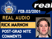Feb. 2/01: Rick Marnon comments after Grad Night