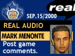 Sep. 15/2000: Mark Menonte postgame comments