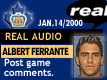 Jan. 14/2000: Albert Ferrante postgame