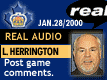 Jan. 28/2000: GM/Asst. Coach Larry Herrington postgame