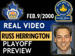Feb. 9/2000: Head Coach Russ Herrington on upcoming playoffs