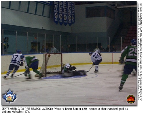 Brett Barrer scored shorthanded.