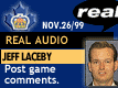 Nov. 26/99 - Jeff Laceby postgame