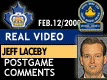 Feb. 12/2000: Game 2: Asst. Coach Jeff Laceby postgame comments