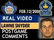 Feb. 12/2000: Game 2: Lawne Snyder postgame comments