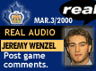 Mar 3/2000: Playoffs 2000: Jeremy Wenzel postgame